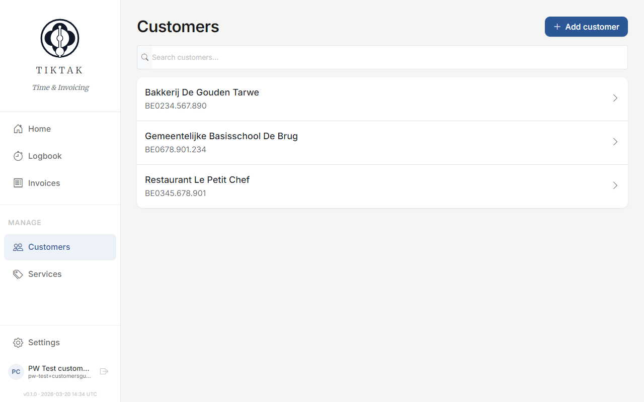 Searching for a customer